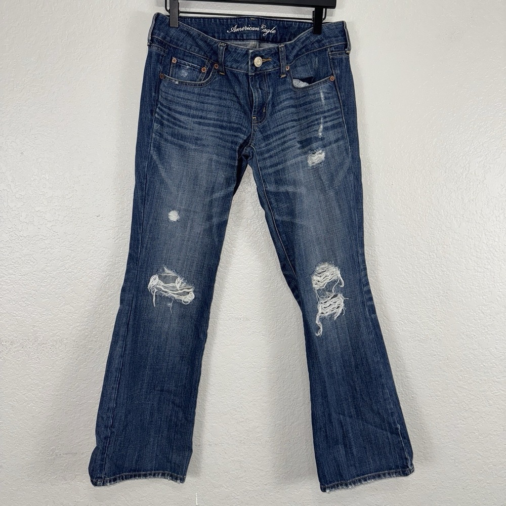 American Eagle AE Women's Size 6 Low Rise Dark Wash Favorite Boyfriend Jeans Y2K